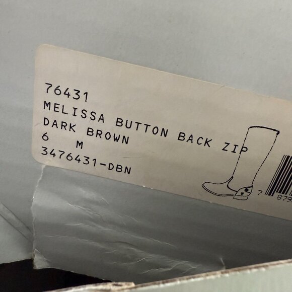 Frye Melissa Button Back Zip Tall Riding Boots Women’s 6M Dark Brown Leather - Picture 10 of 10